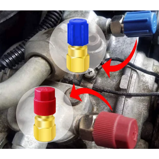 Adaptery redukcje na port HP LP z czynnika R12 na R134a